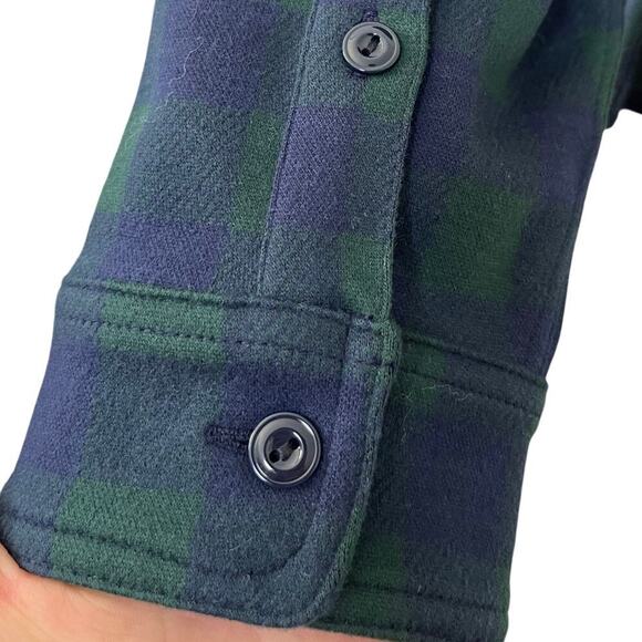 J Crew Seaboard Soft Knit Shirt Size XL Navy Plaid Cabincore Lumberjack Men’s - Picture 5 of 8